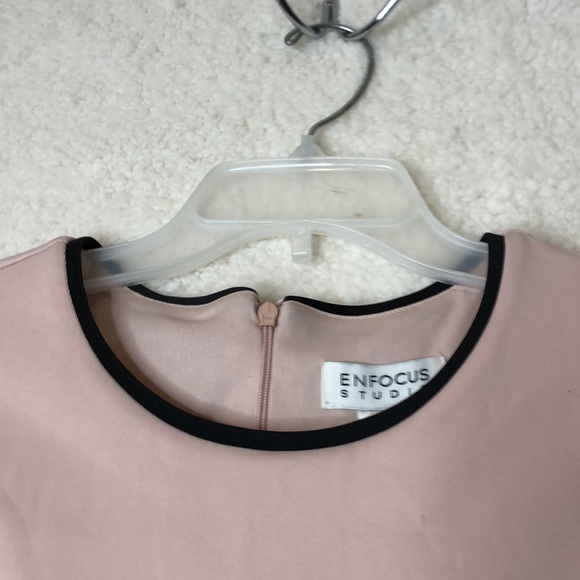 Enfocus Studio Womens Pink Sleeveless Fitted Classic Button Detailed Dress 8 - Picture 4 of 7